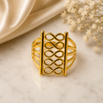 Elegant Infinity Loop Gold Ring