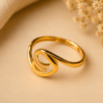 Elegant Infinity Loop Gold Ring