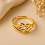 Elegant Leaf-Inspired Gold Ring