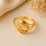 Elegant Peacock Design Gold Ring