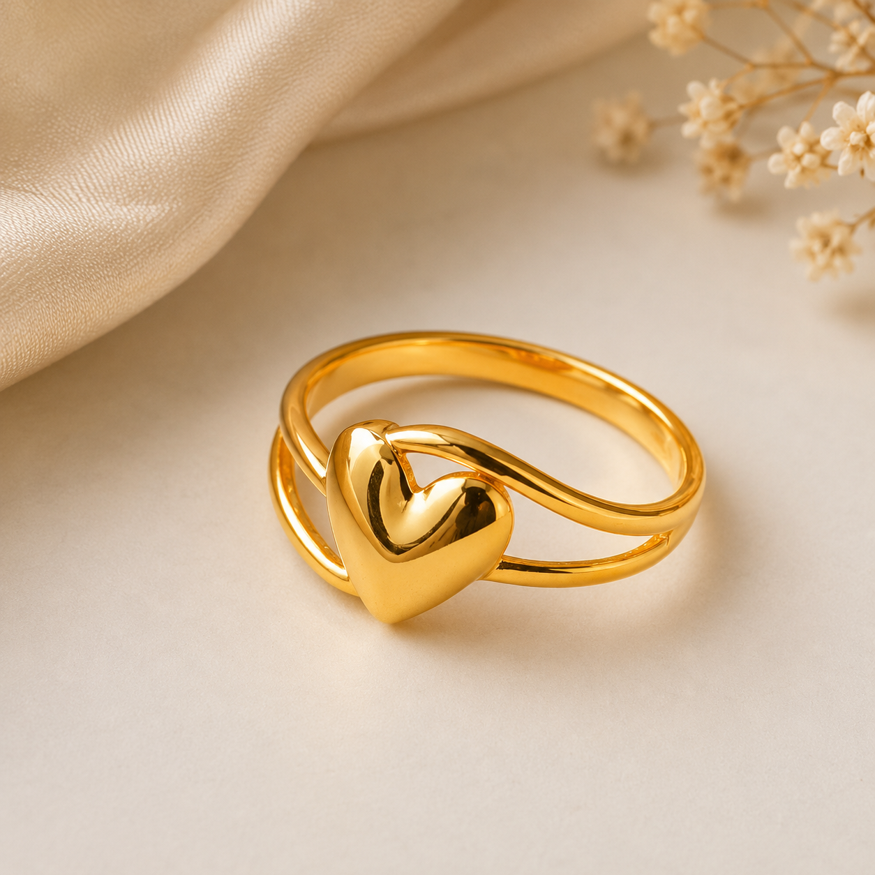 ChatGPT Image Aug 29, 2026, 12_23_59 AM Elegant Heart Motif Gold Ring - Image 1