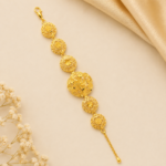 Elegant Floral Medallion Gold Bracelet